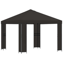Prieel 3 x 3 m Antracietkleurig Polyester en staal 190