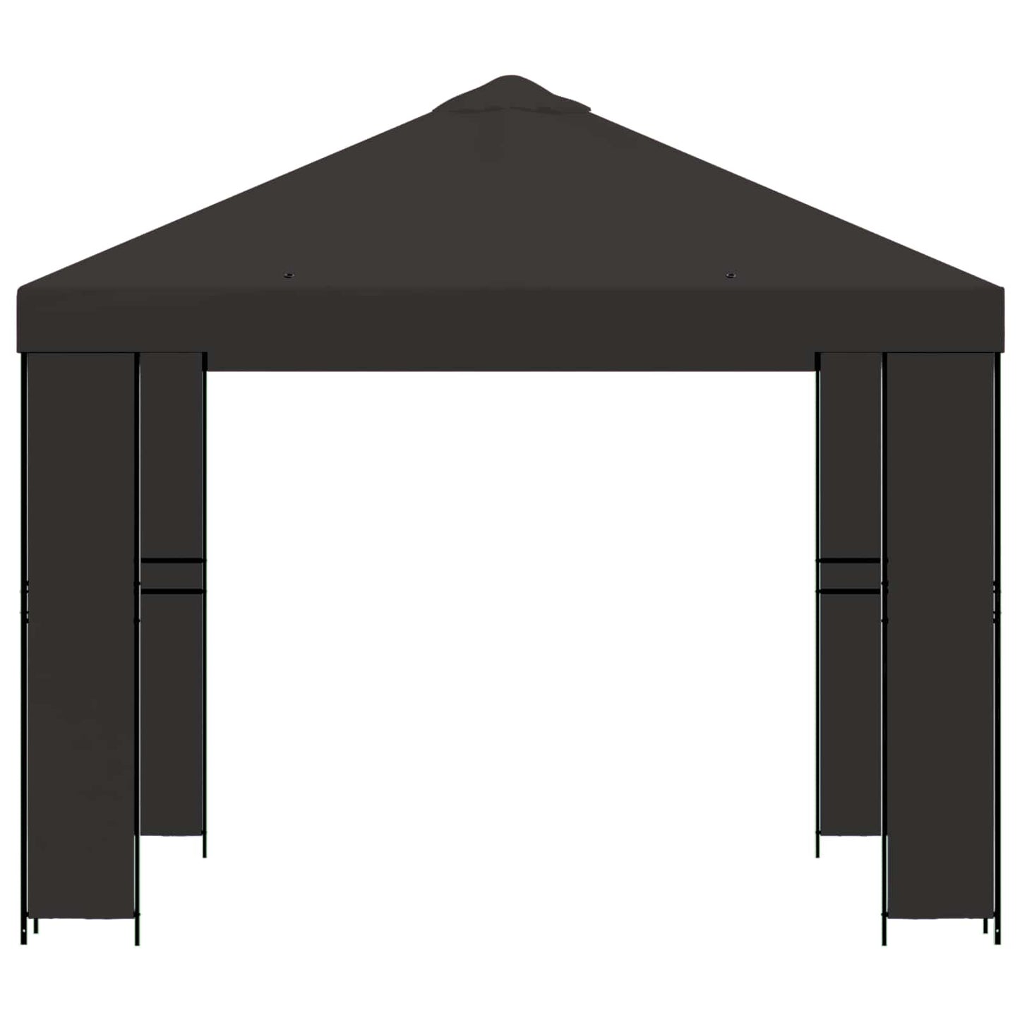 Prieel 3 x 3 m Antracietkleurig Polyester en staal 190