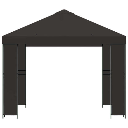 Prieel 3 x 3 m Antracietkleurig Polyester en staal 190