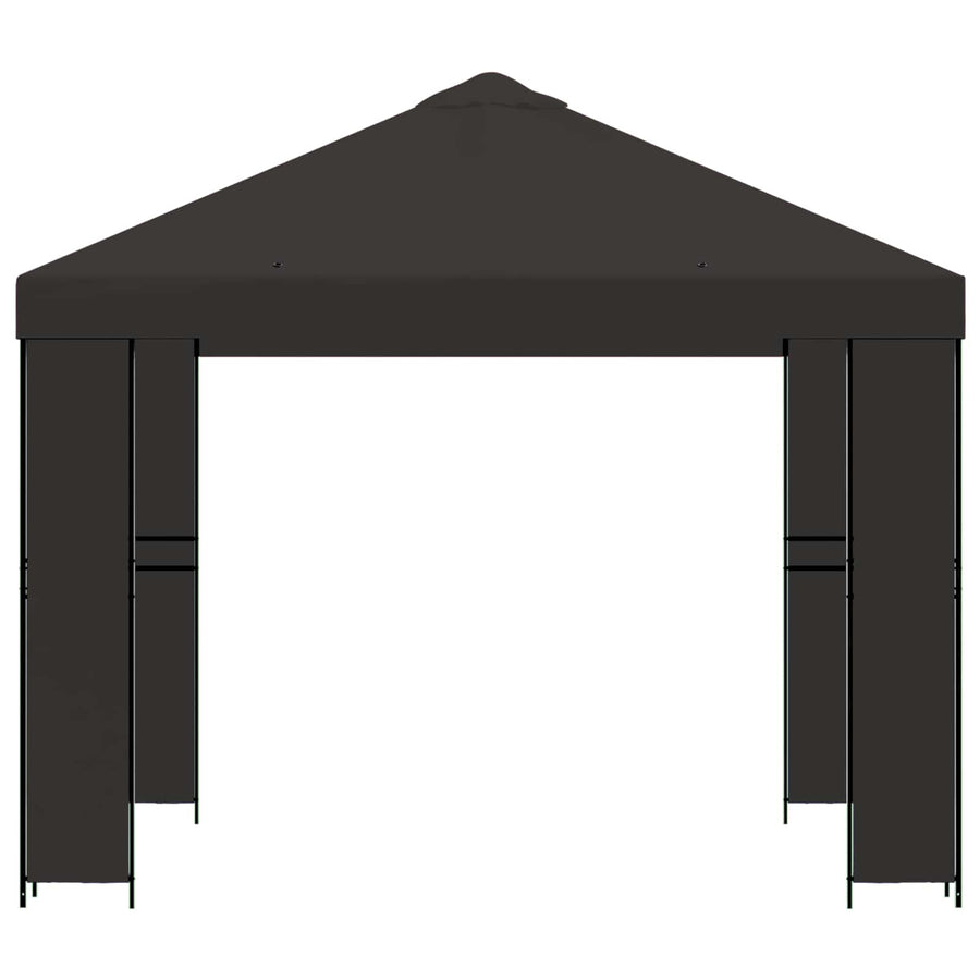 Prieel 3 x 3 m Antracietkleurig Polyester en staal 190