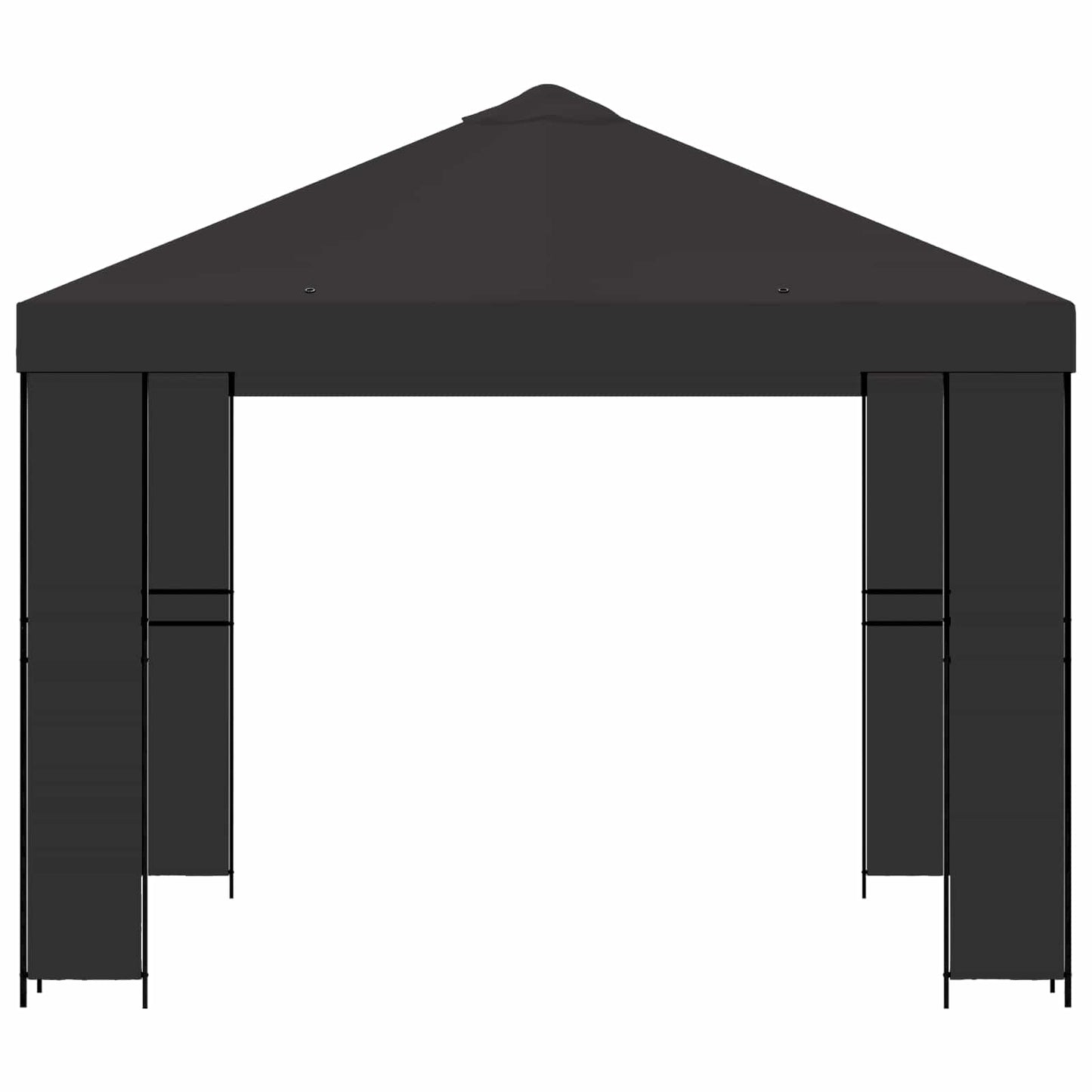 Prieel 3 x 3 m Antracietkleurig Polyester en staal 190