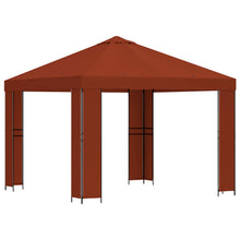 Prieel 3 x 3 m Terracotta Polyester en staal 190