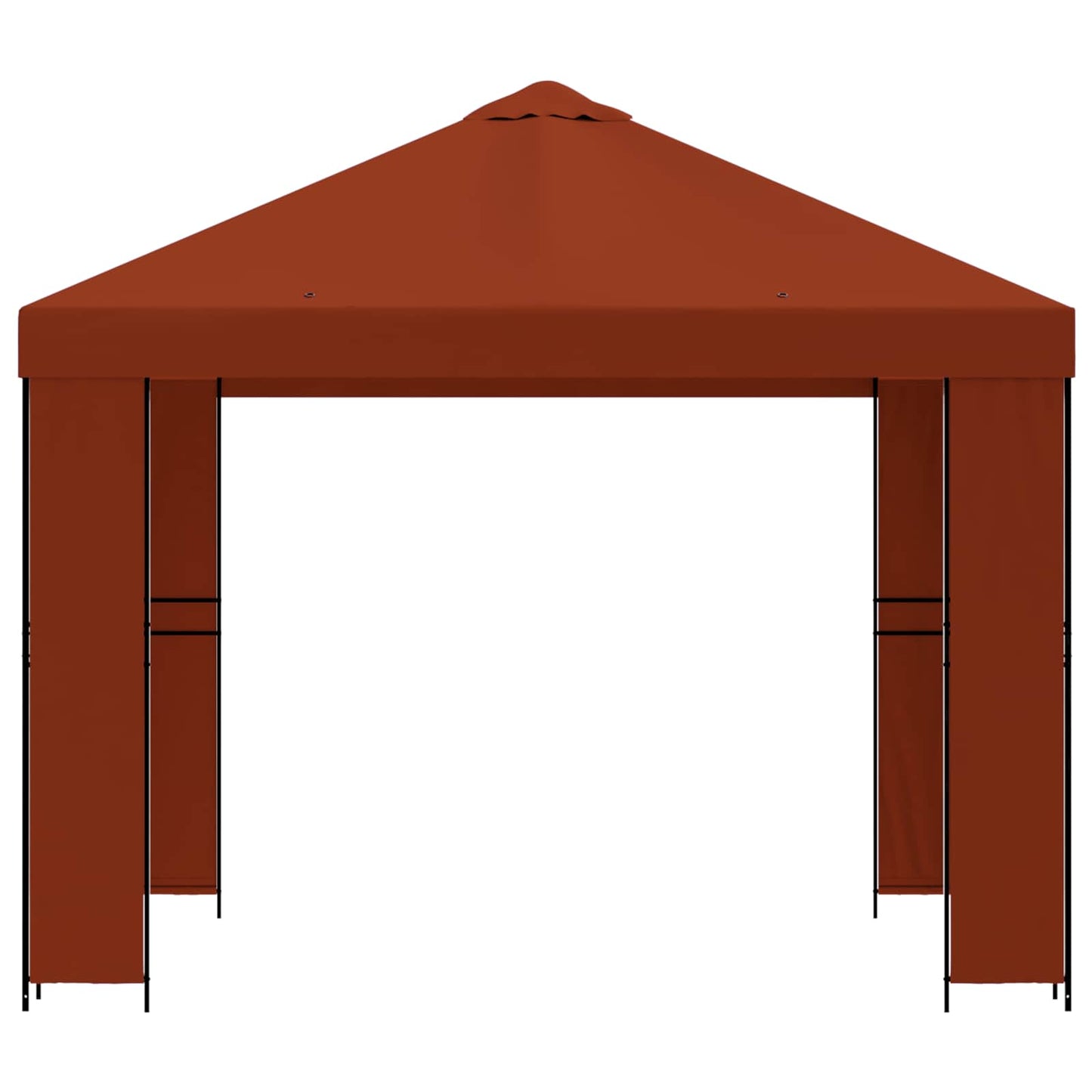 Prieel 3 x 3 m Terracotta Polyester en staal 190