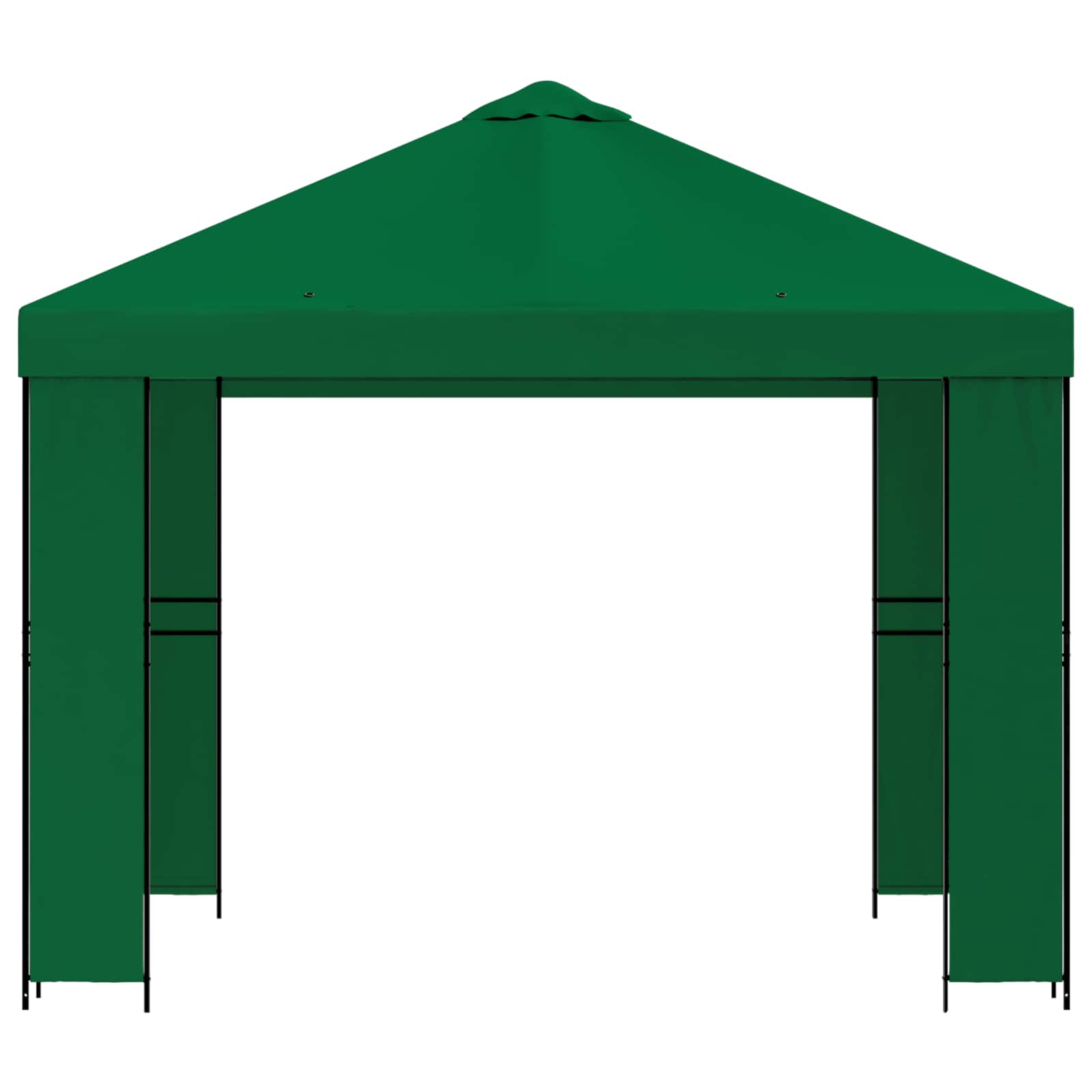 Prieel 3 x 3 m Groen Polyester en staal 190