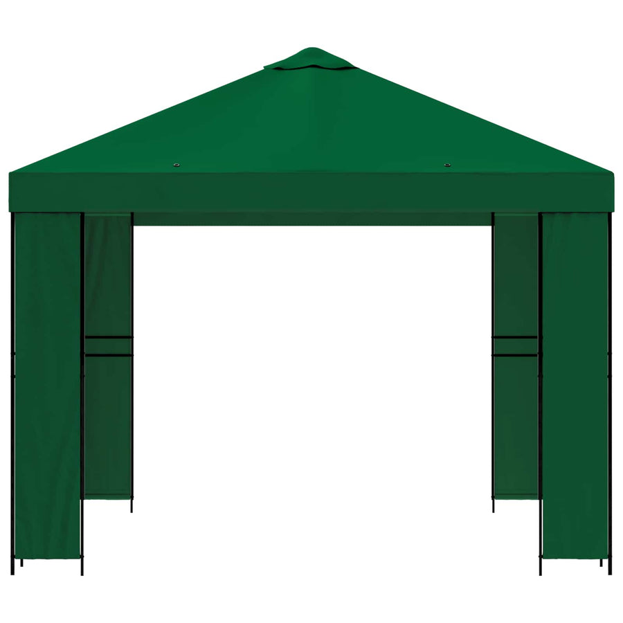 Prieel 3 x 3 m Groen Polyester en staal 190