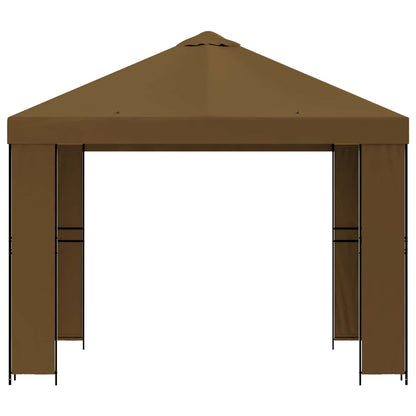Prieel 3 x 3 m Taupe Polyester en staal 190