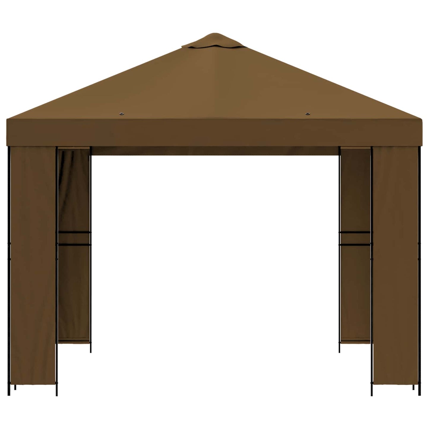 Prieel 3 x 3 m Taupe Polyester en staal 190