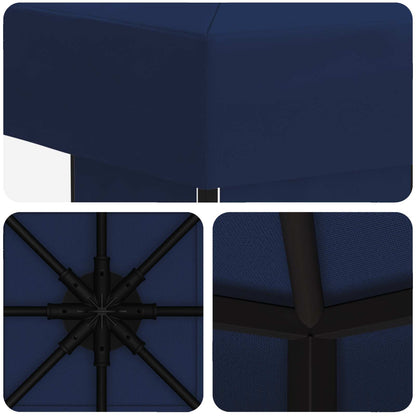 Prieel 3 x 3 m Blauw Polyester en staal 190