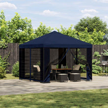 Prieel 3 x 3 m Blauw Polyester en staal 190