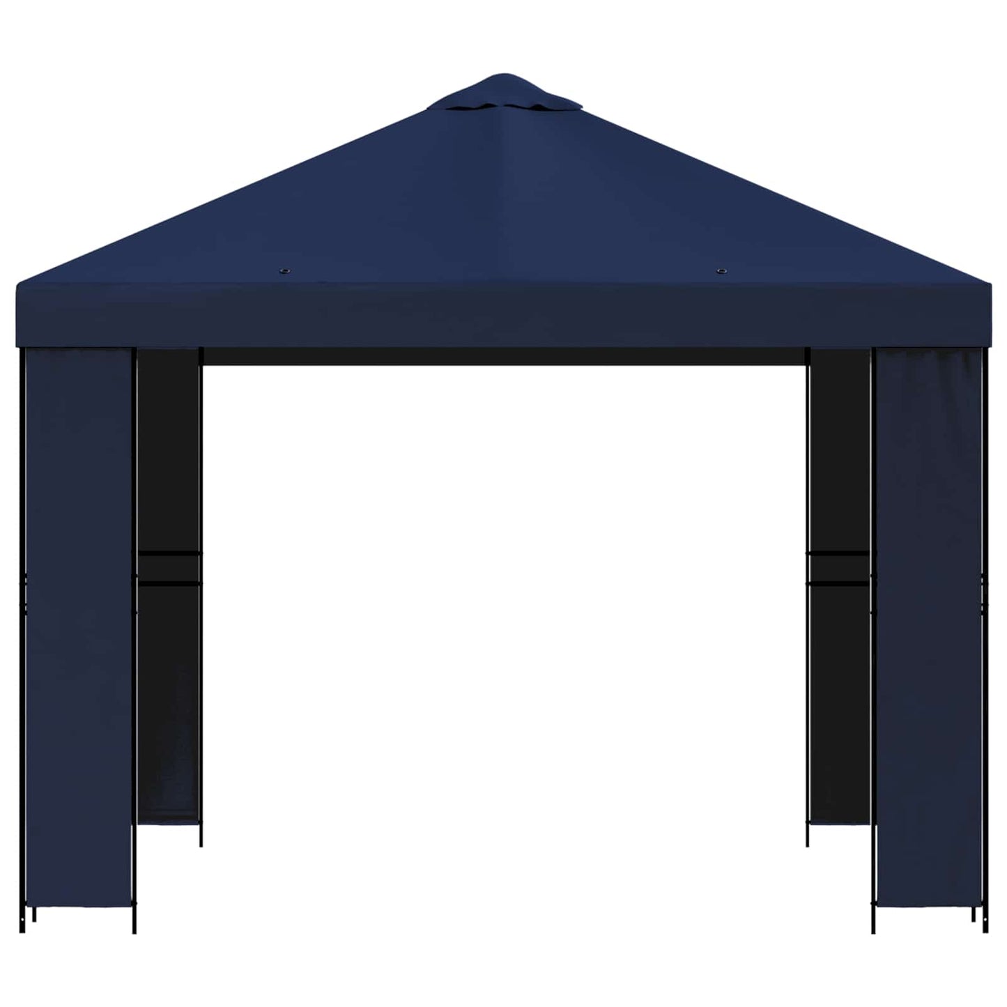 Prieel 3 x 3 m Blauw Polyester en staal 190