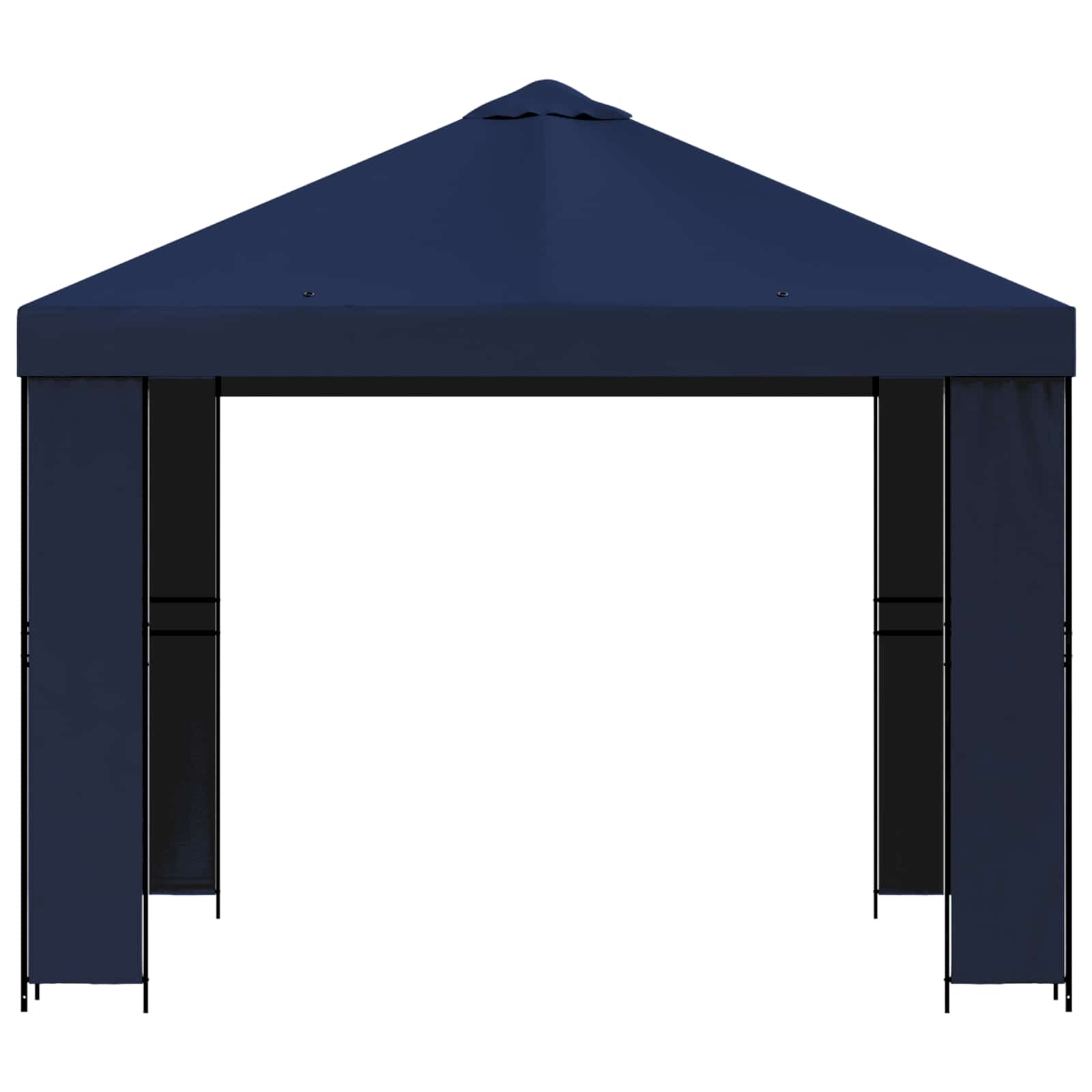 Prieel 3 x 3 m Blauw Polyester en staal 190