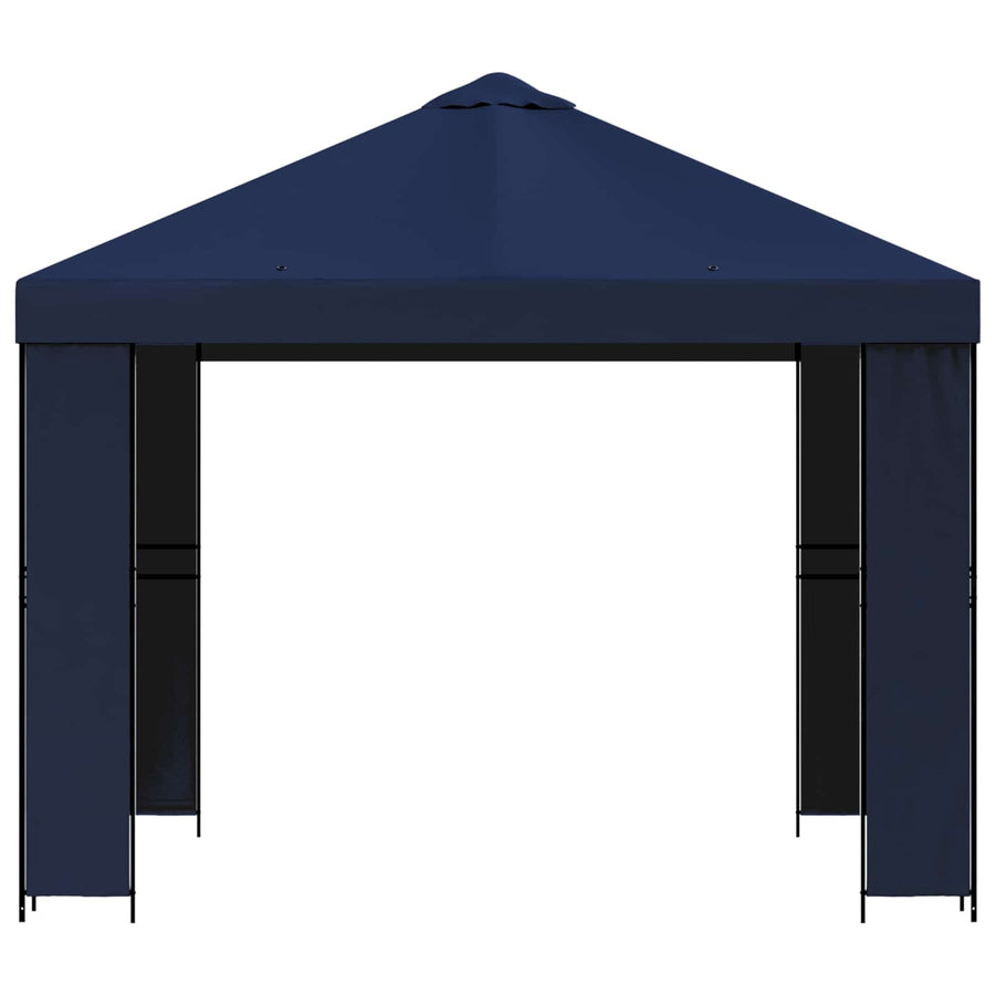 Prieel 3 x 3 m Blauw Polyester en staal 190