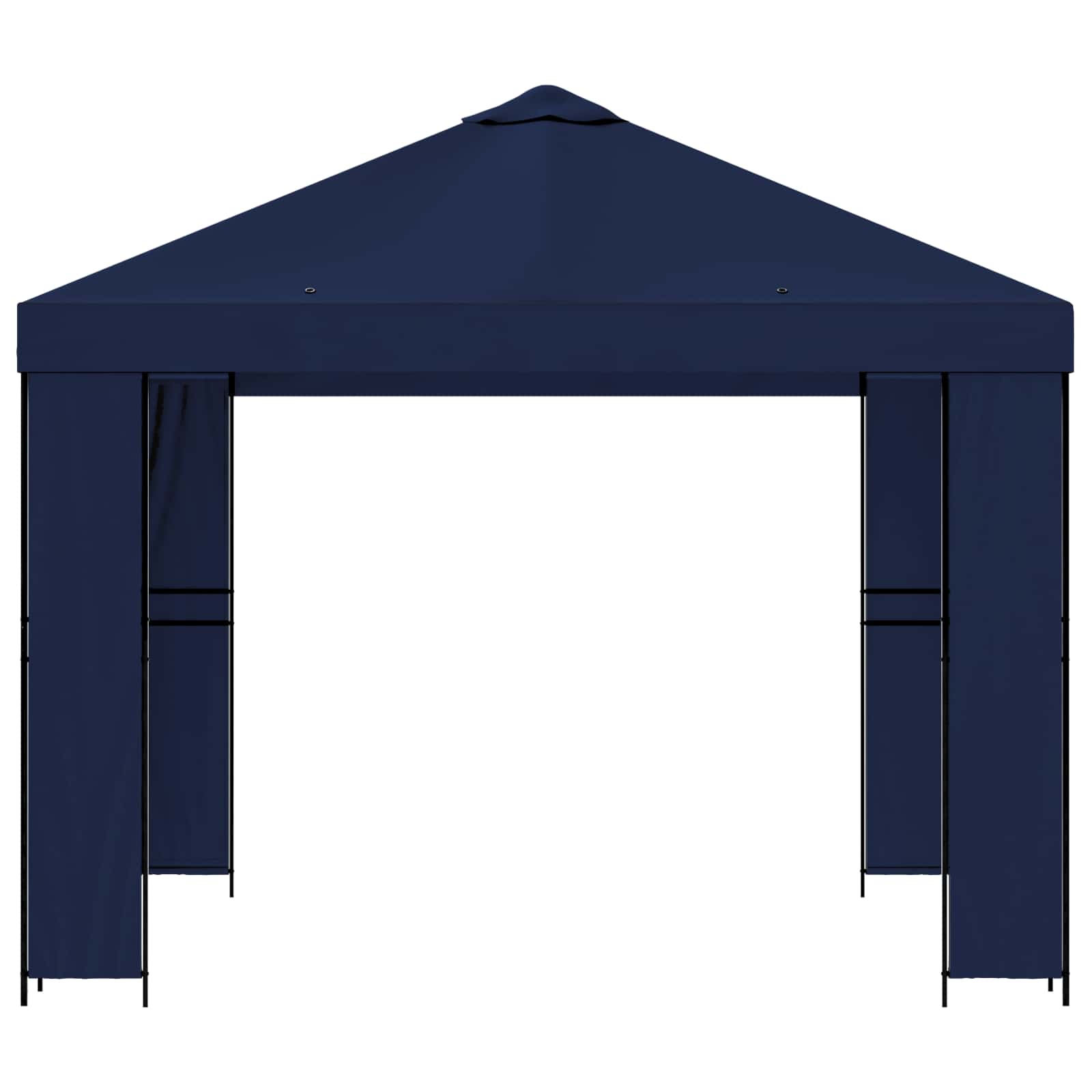 Prieel 3 x 3 m Blauw Polyester en staal 190