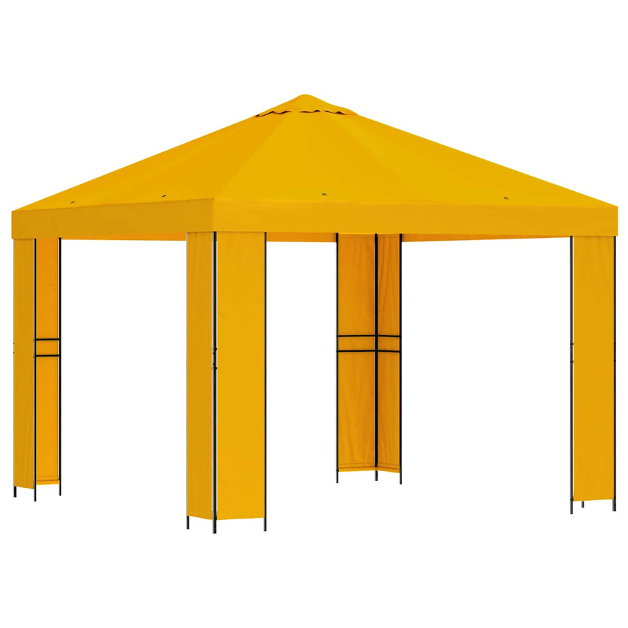 Prieel 3 x 3 m Geel Polyester en staal 190