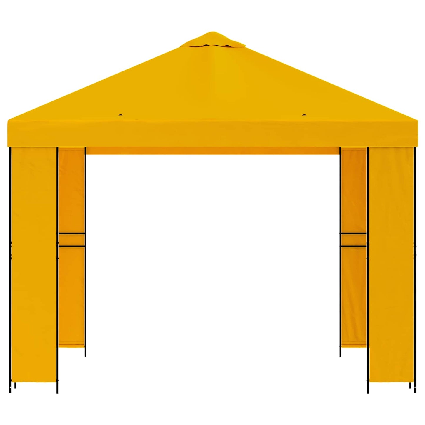 Prieel 3 x 3 m Geel Polyester en staal 190