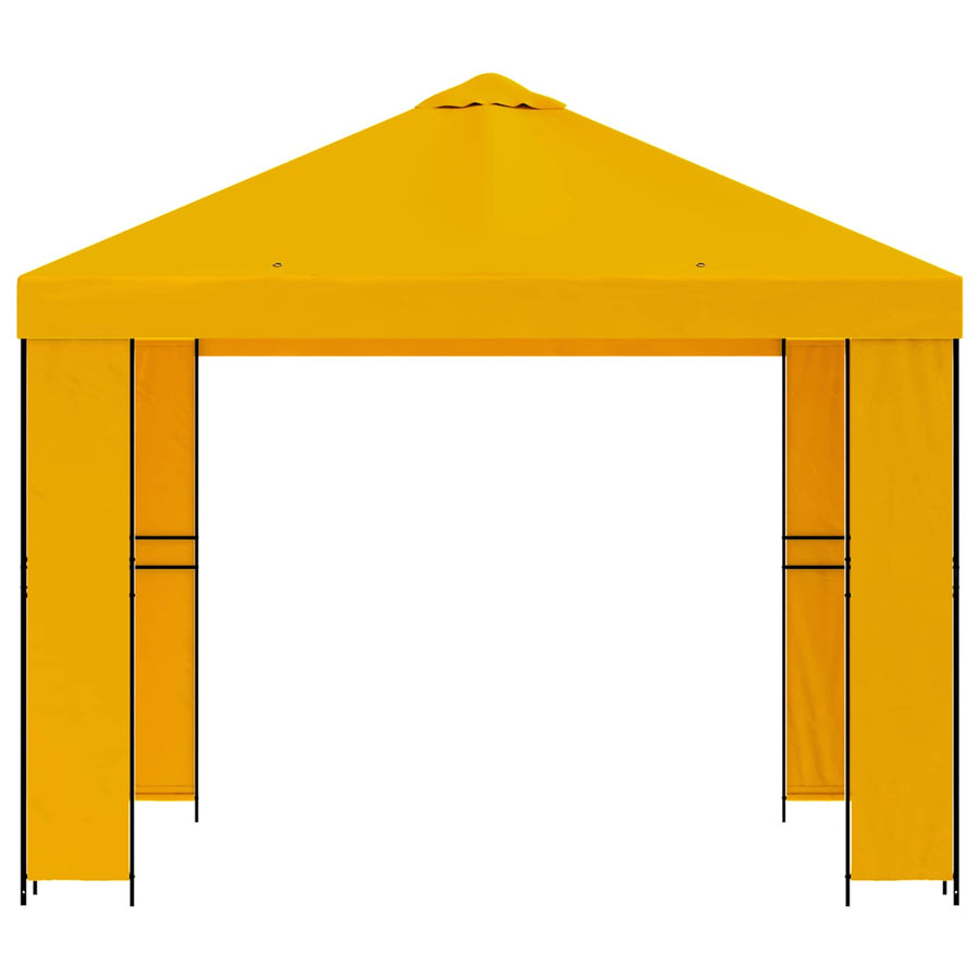 Prieel 3 x 3 m Geel Polyester en staal 190