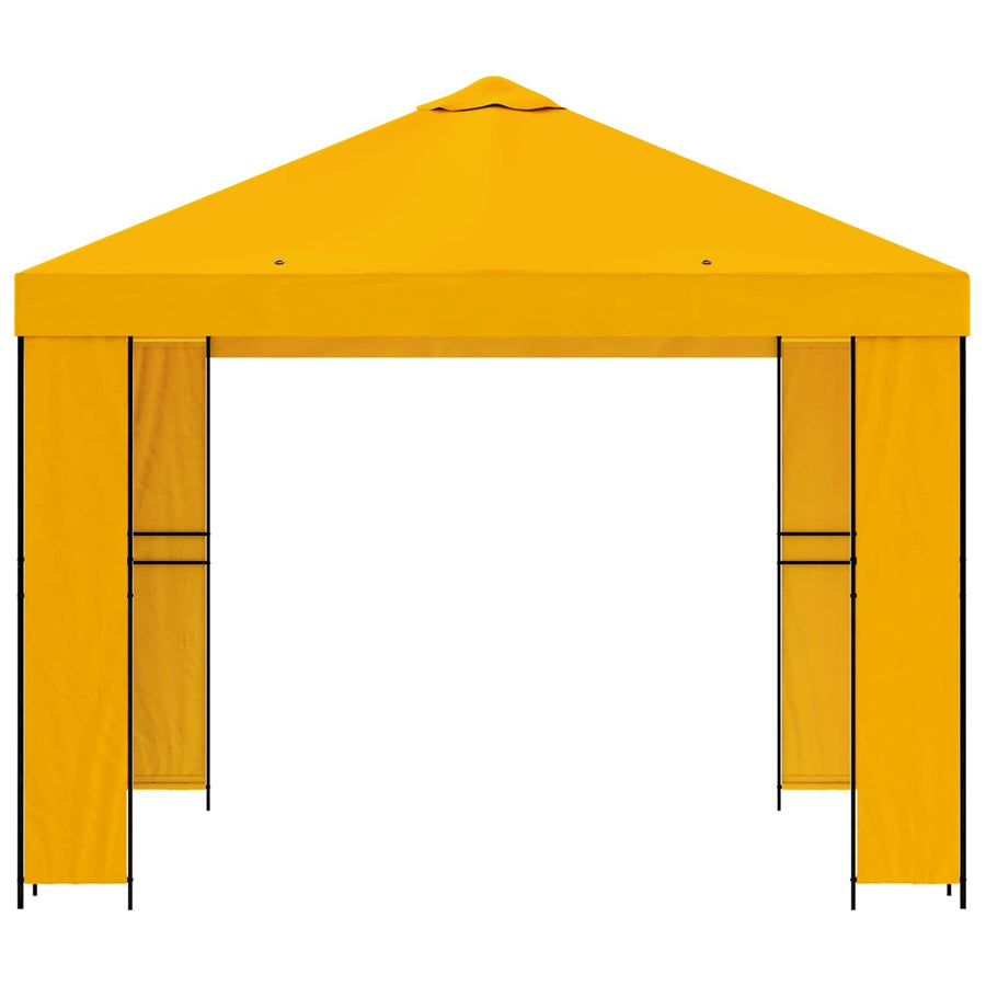 Prieel 3 x 3 m Geel Polyester en staal 190