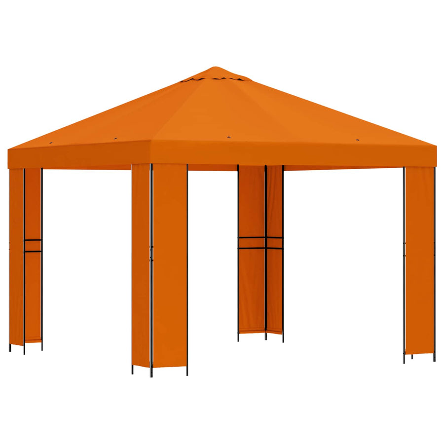 Prieel 3 x 3 m Oranje Polyester en staal 190