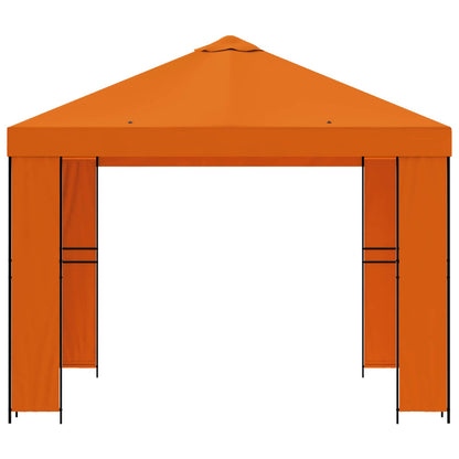 Prieel 3 x 3 m Oranje Polyester en staal 190