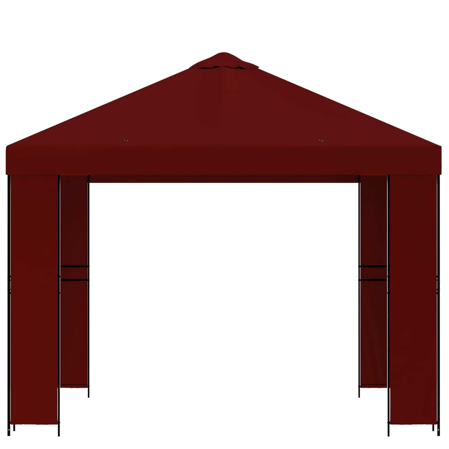 Prieel 3 x 3 m Bordeauxrood Polyester en staal 190