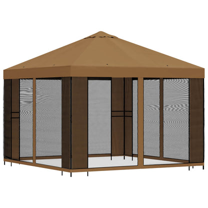 Tuin Gazebo met Zijwanden 3 x 3 m Beige Polyester en staal 190