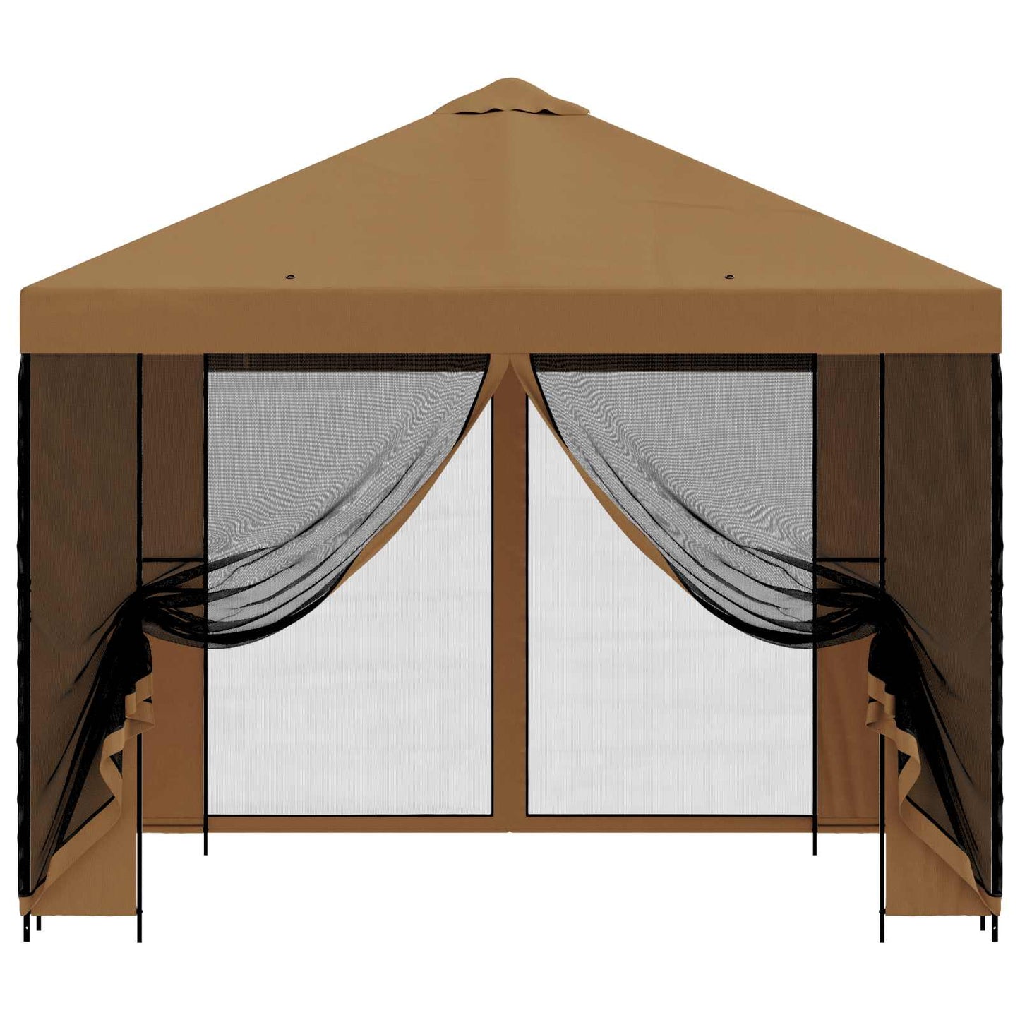 Tuin Gazebo met Zijwanden 3 x 3 m Beige Polyester en staal 190