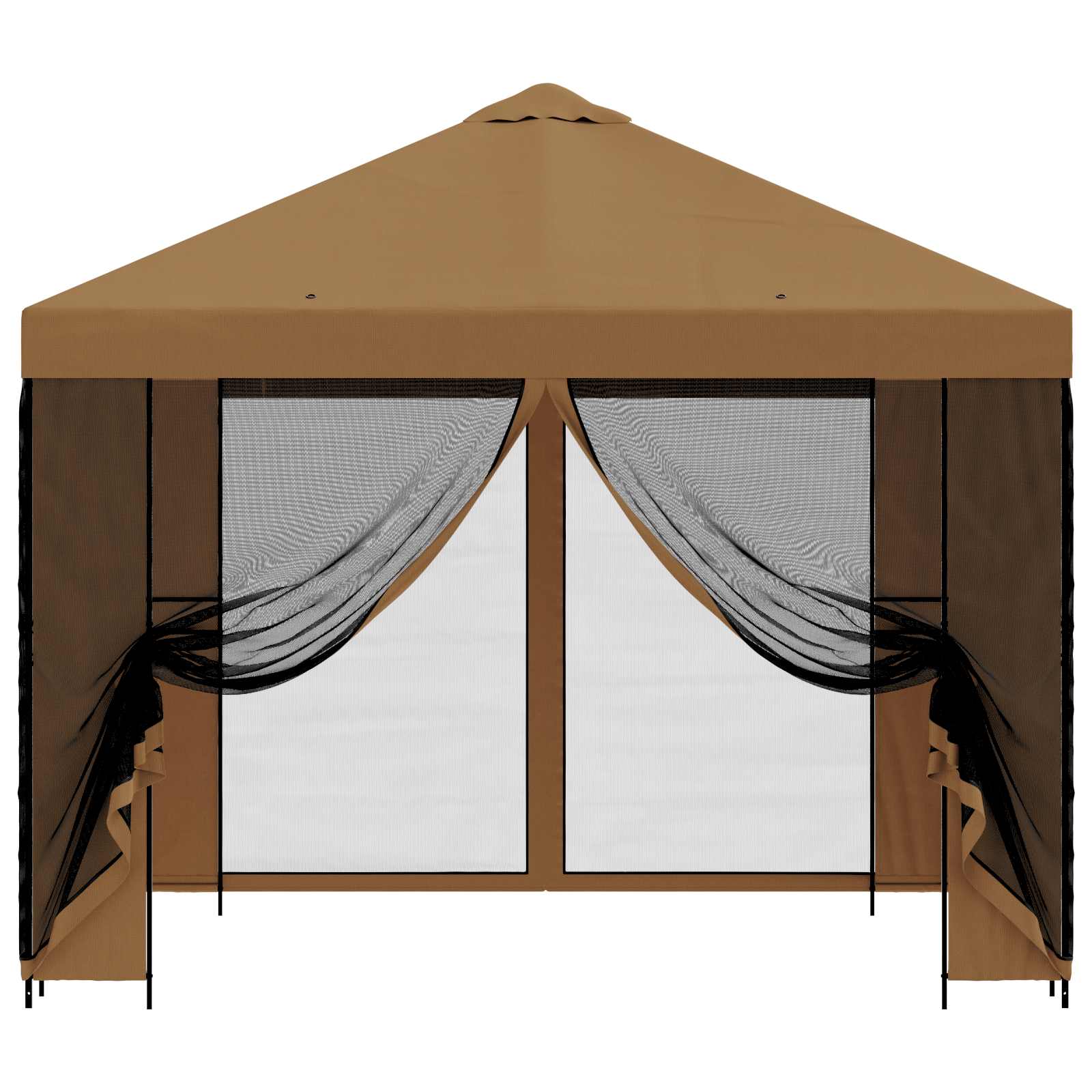 Tuin Gazebo met Zijwanden 3 x 3 m Beige Polyester en staal 190