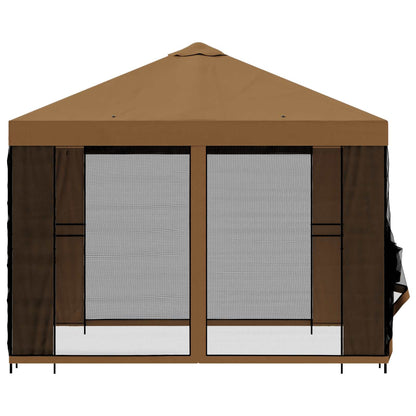 Tuin Gazebo met Zijwanden 3 x 3 m Beige Polyester en staal 190