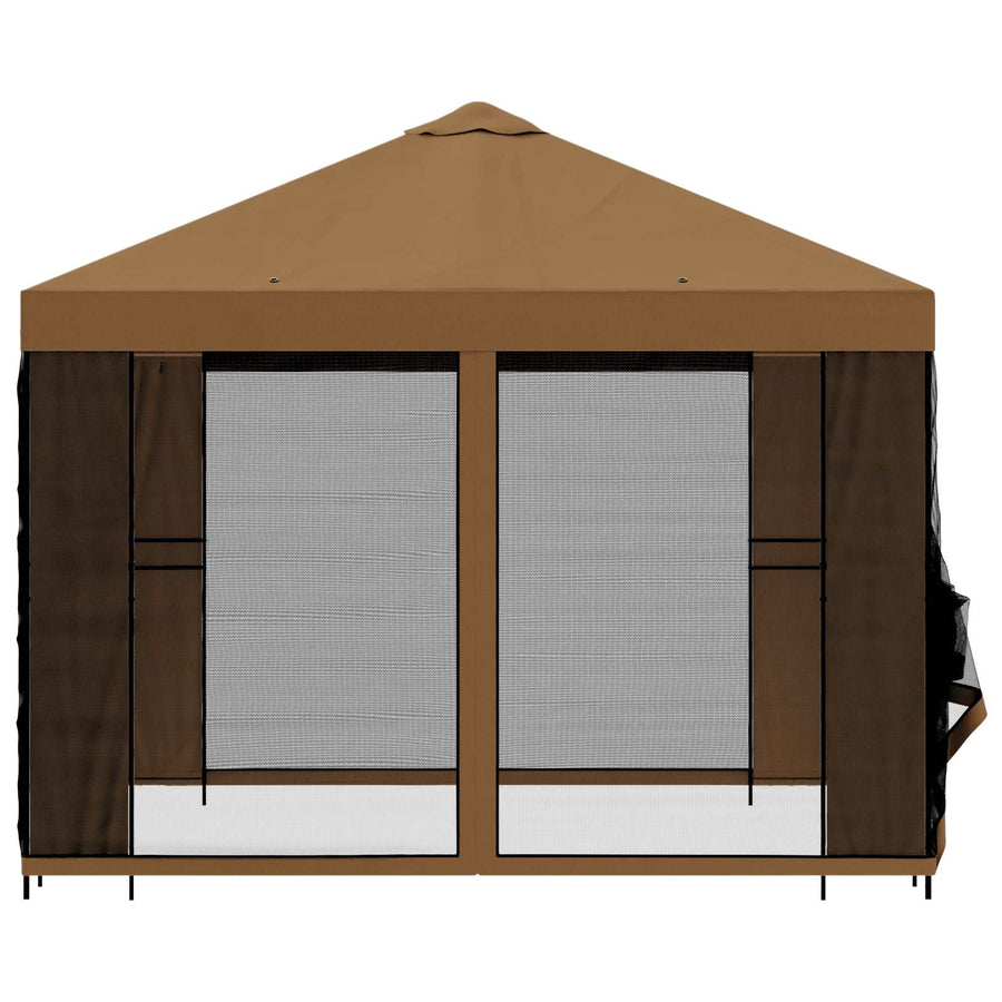 Tuin Gazebo met Zijwanden 3 x 3 m Beige Polyester en staal 190