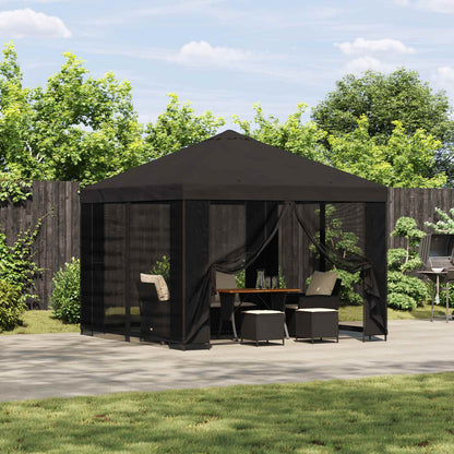 Tuin Gazebo met Zijwanden 3 x 3 m Antracietkleurig