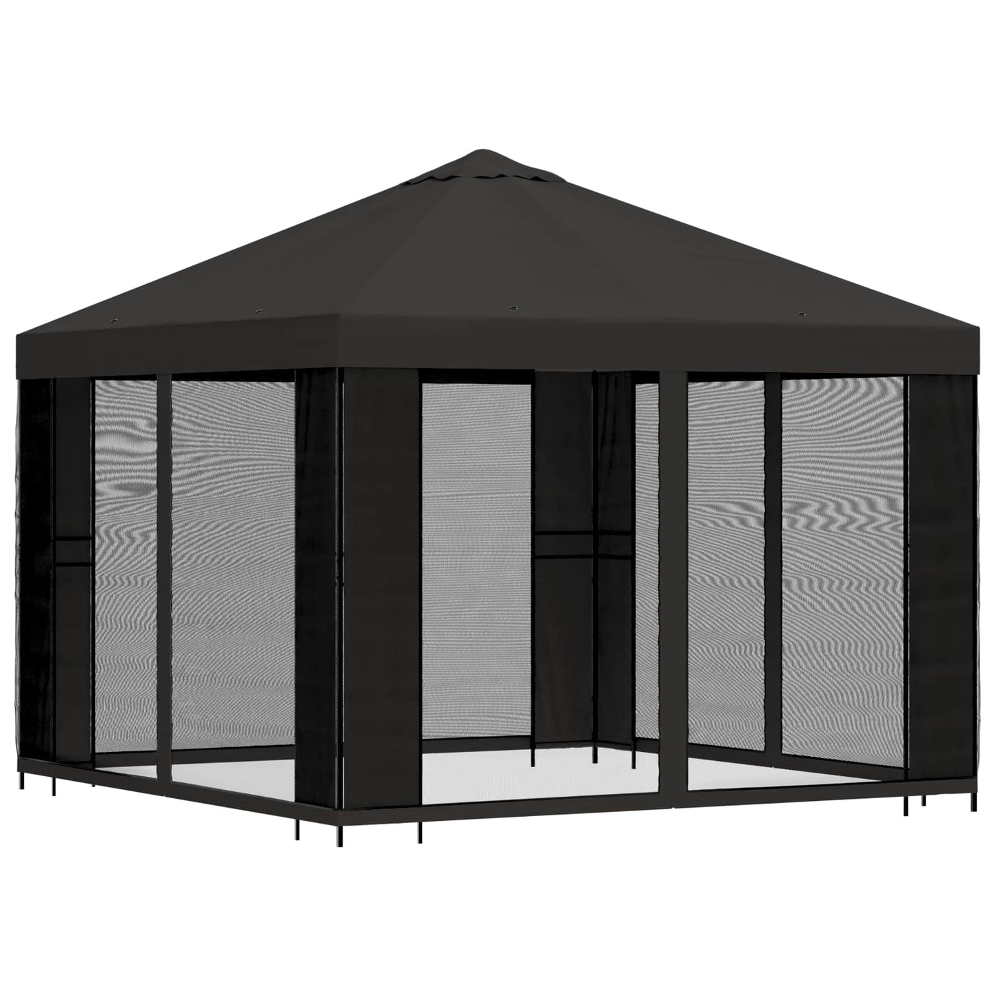 Tuin Gazebo met Zijwanden 3 x 3 m Antracietkleurig