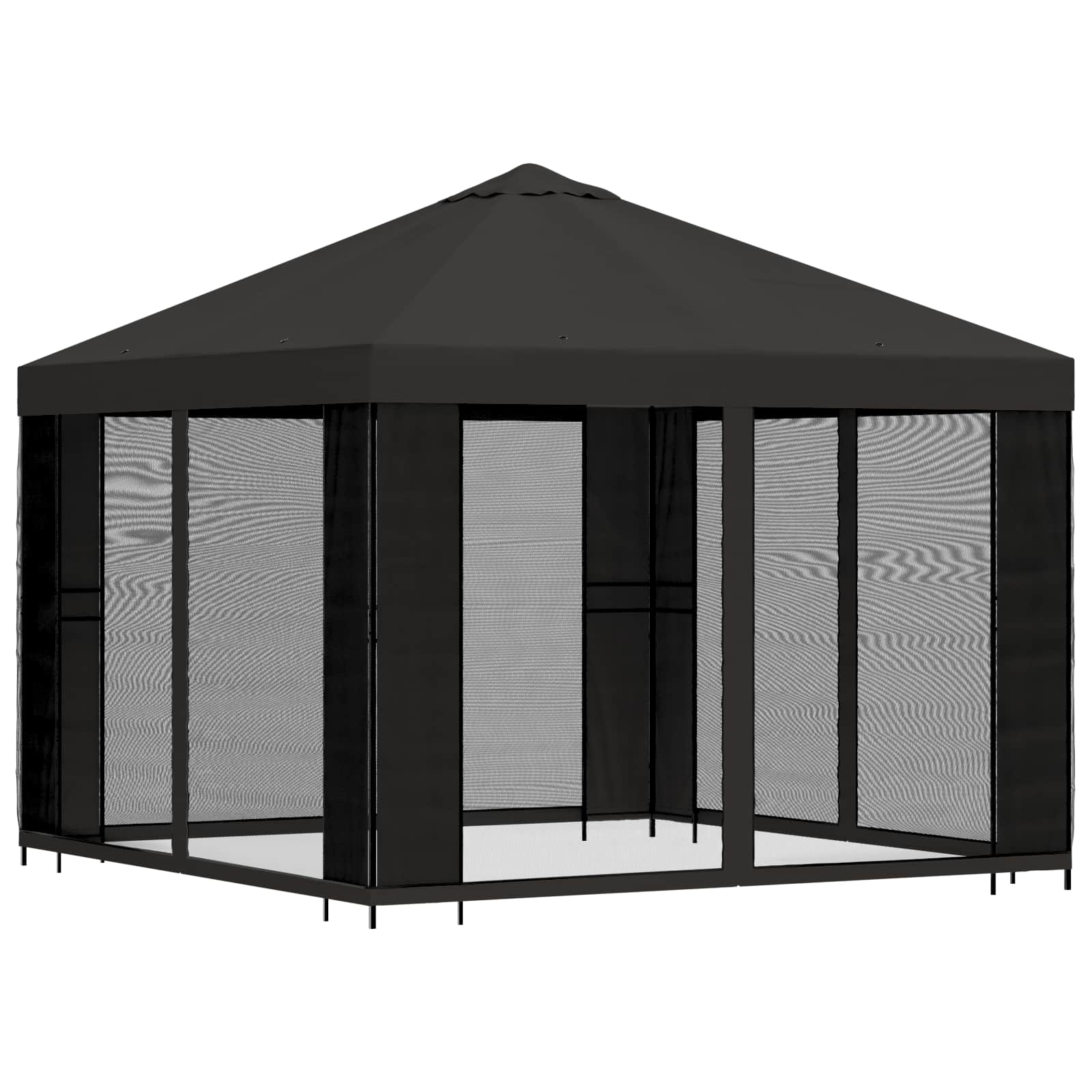 Tuin Gazebo met Zijwanden 3 x 3 m Antracietkleurig