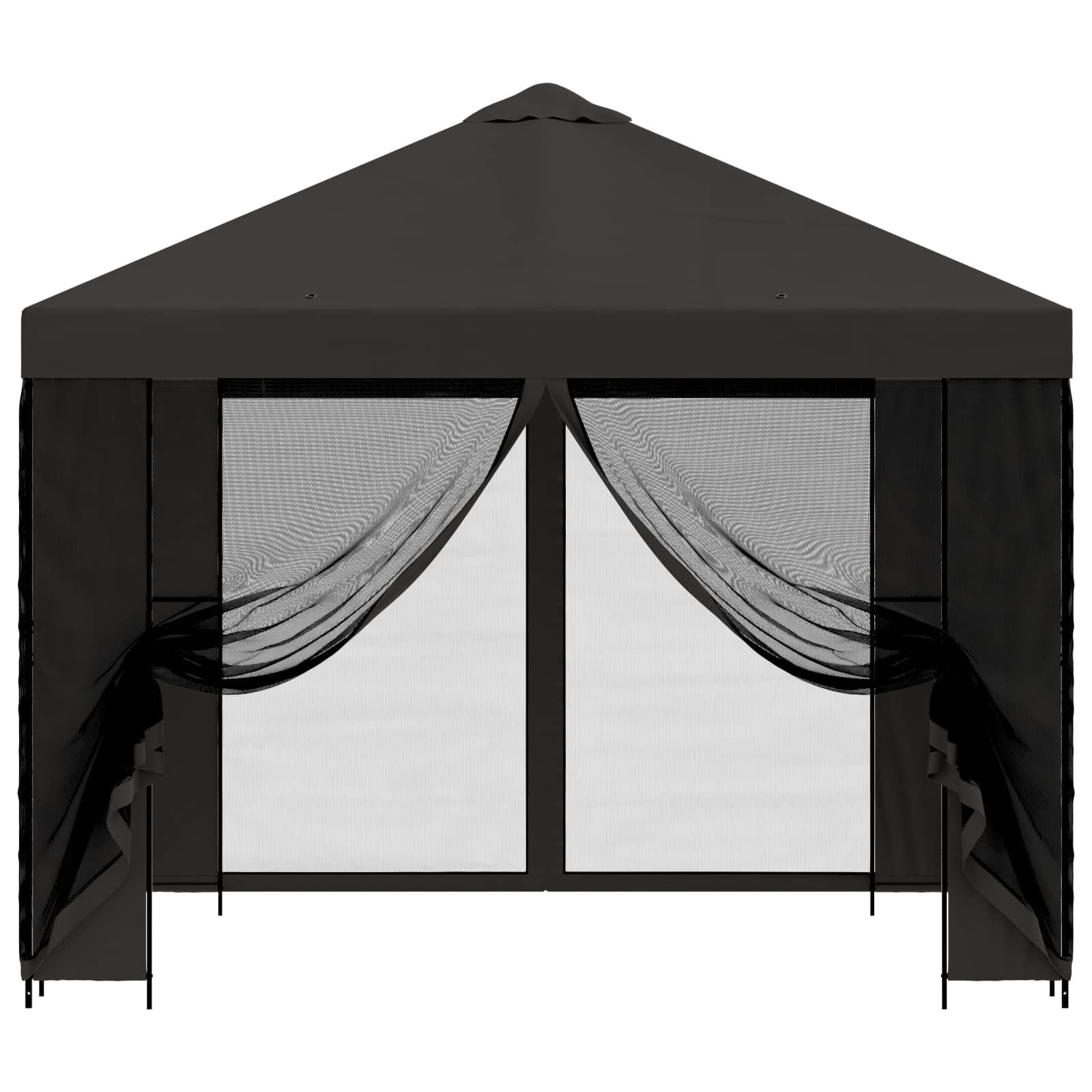 Tuin Gazebo met Zijwanden 3 x 3 m Antracietkleurig
