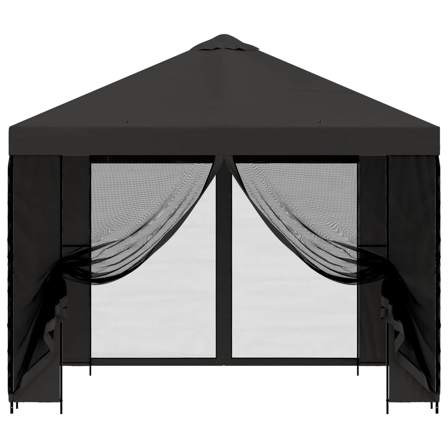 Tuin Gazebo met Zijwanden 3 x 3 m Antracietkleurig