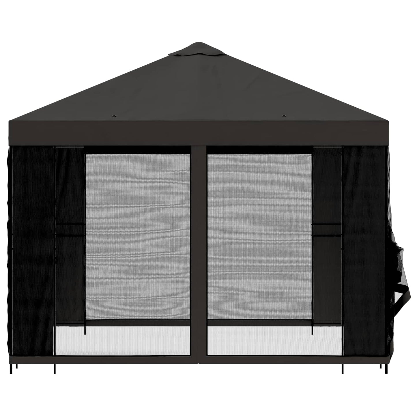 Tuin Gazebo met Zijwanden 3 x 3 m Antracietkleurig