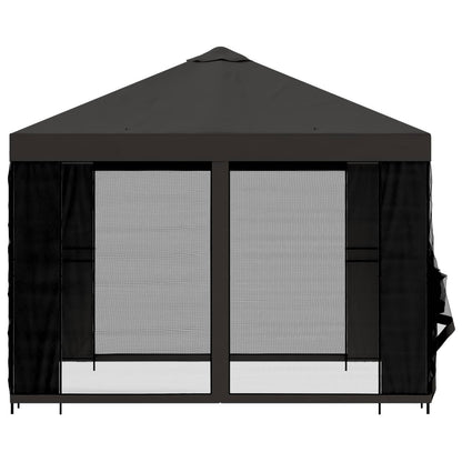 Tuin Gazebo met Zijwanden 3 x 3 m Antracietkleurig