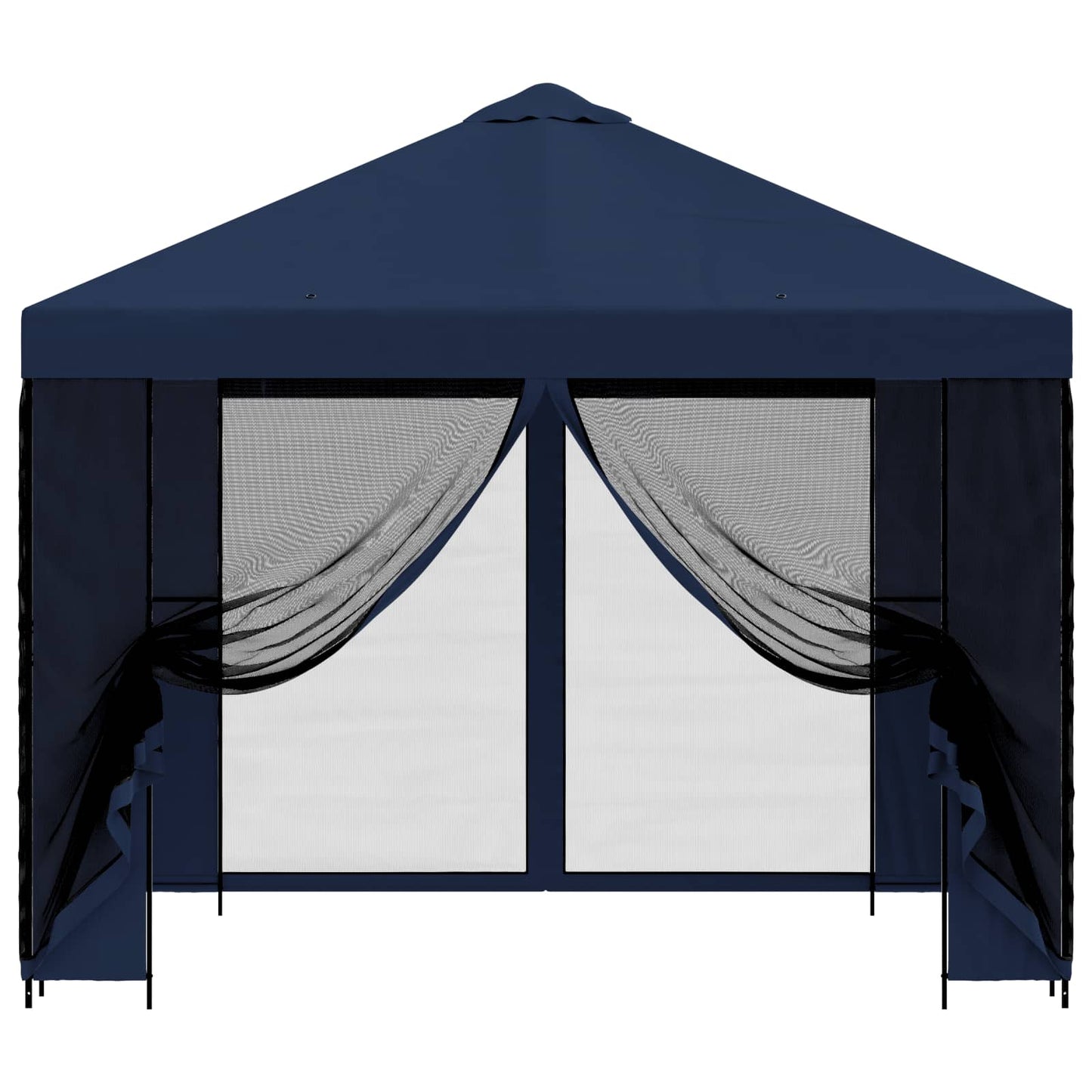 Tuin Gazebo met Zijwanden 3 x 3 m Blauw Polyester en staal 190