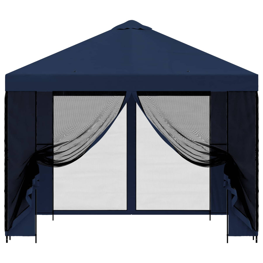 Tuin Gazebo met Zijwanden 3 x 3 m Blauw Polyester en staal 190