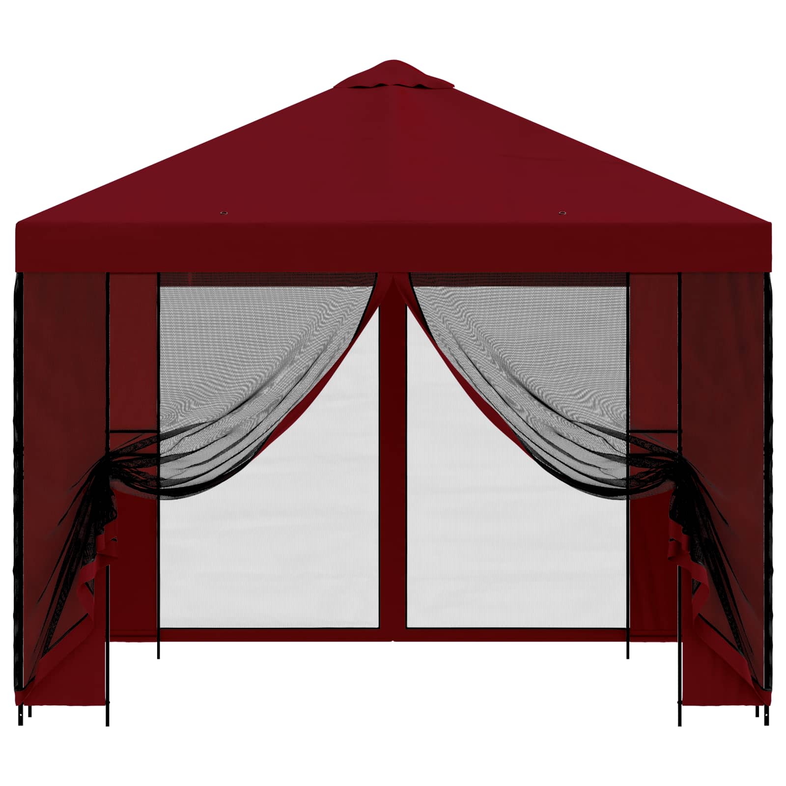Tuin Gazebo met Zijwanden 3 x 3 m Bordeauxrood