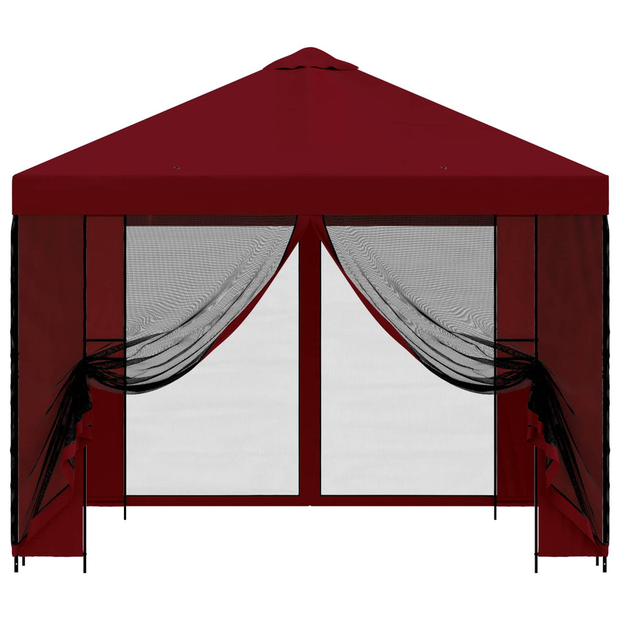 Tuin Gazebo met Zijwanden 3 x 3 m Bordeauxrood