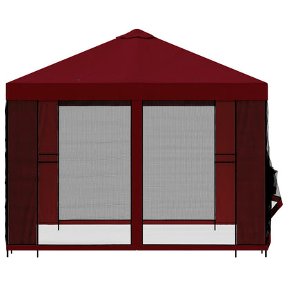 Tuin Gazebo met Zijwanden 3 x 3 m Bordeauxrood