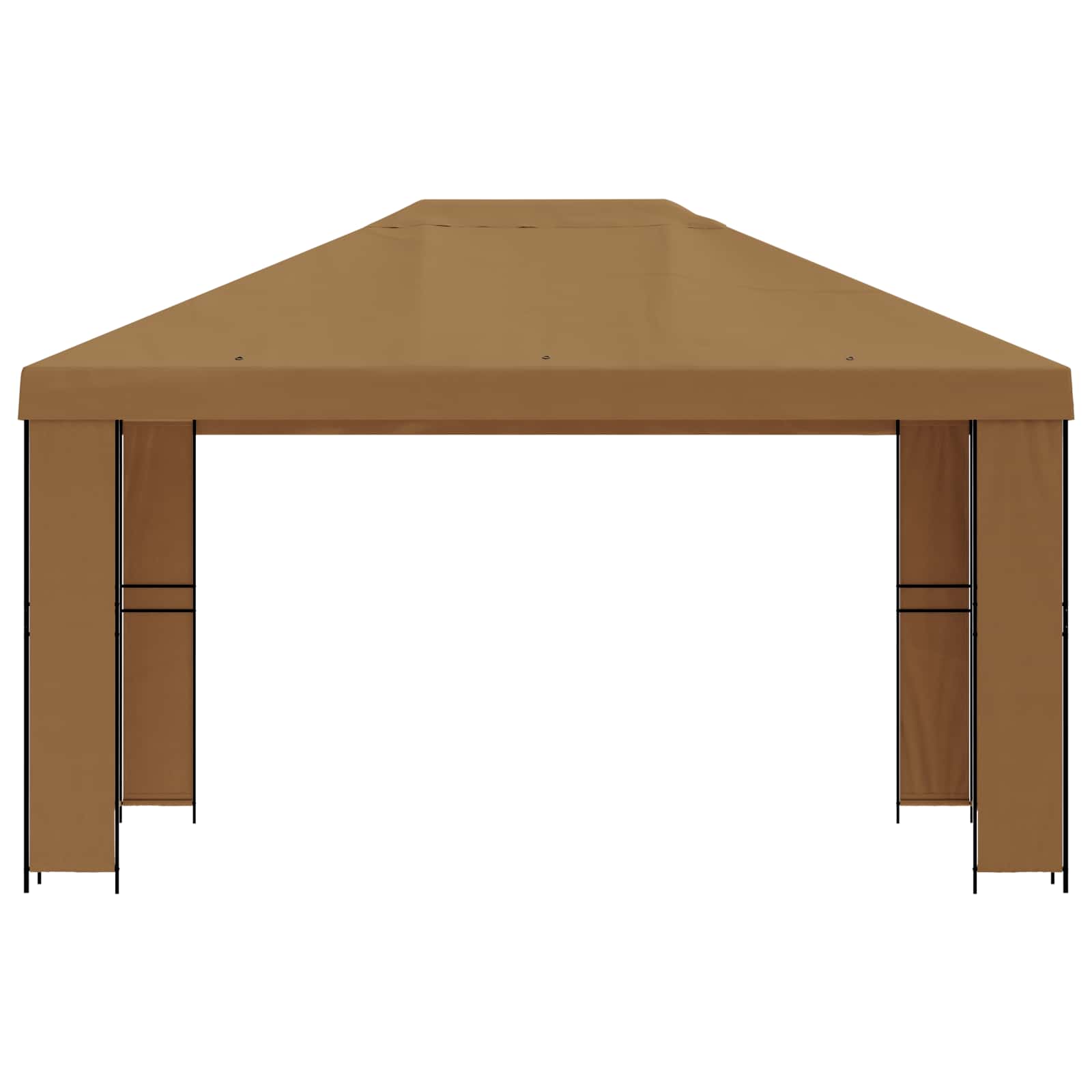 Prieel 4 × 3 m Beige Polyester en staal 190