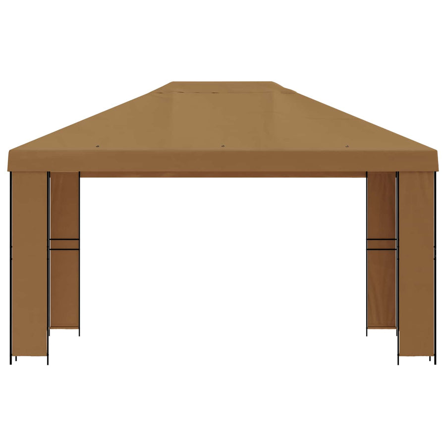 Prieel 4 × 3 m Beige Polyester en staal 190