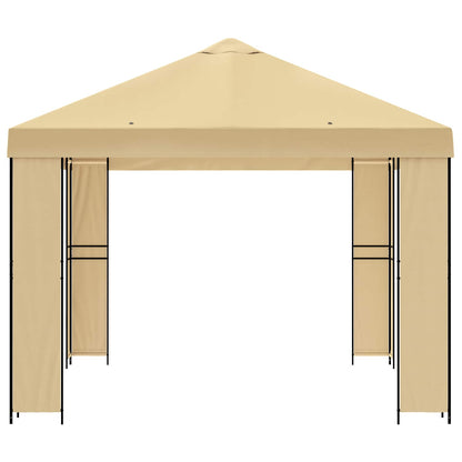 Prieel 4 × 3 m Crèmekleurig Polyester en staal 190
