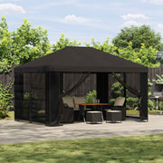 Prieel 400x300 cm antraciet polyester staal