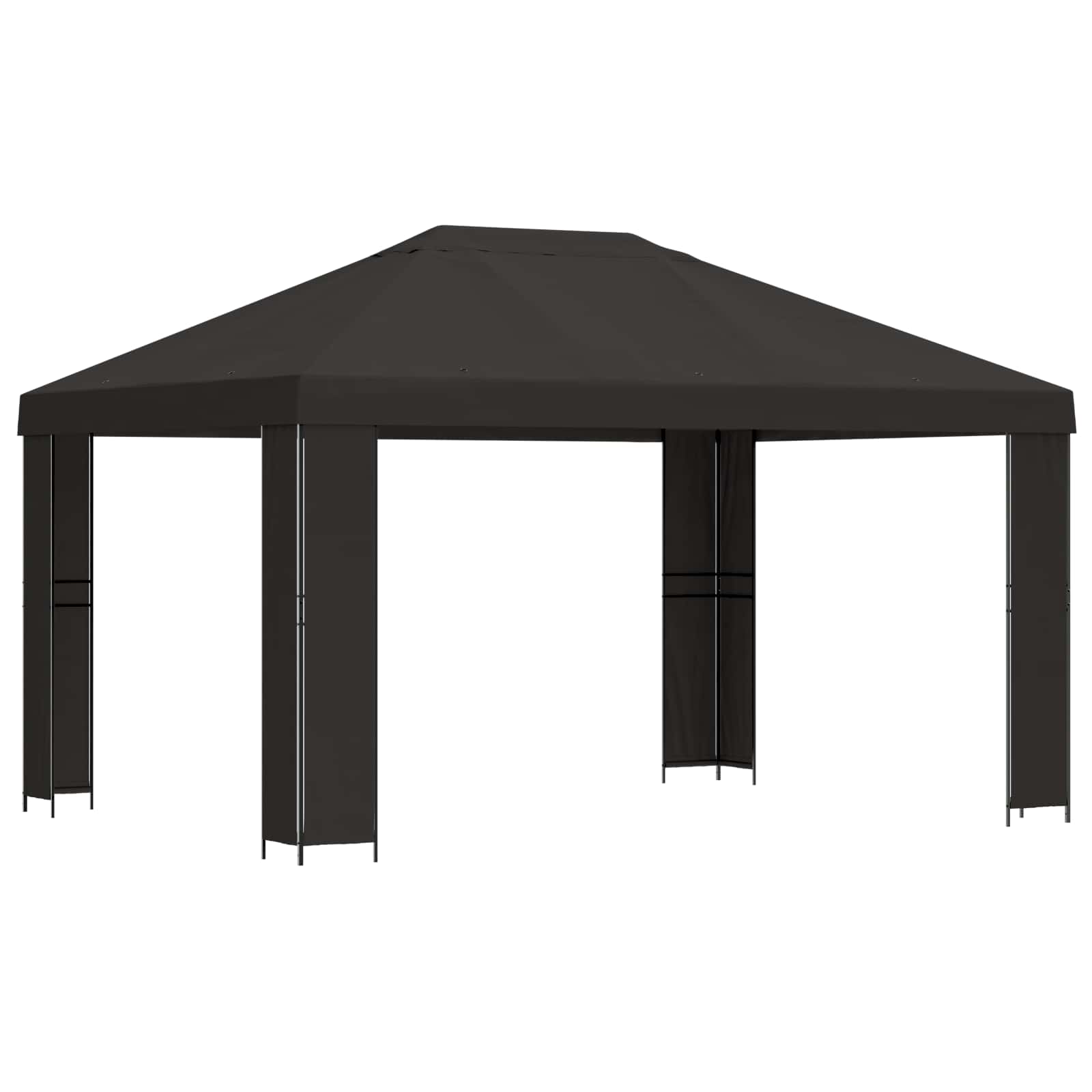 Prieel 4 × 3 m Antracietkleurig Polyester en staal 190