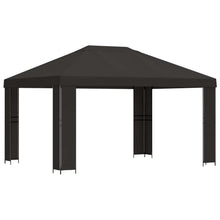 Prieel 4 × 3 m Antracietkleurig Polyester en staal 190