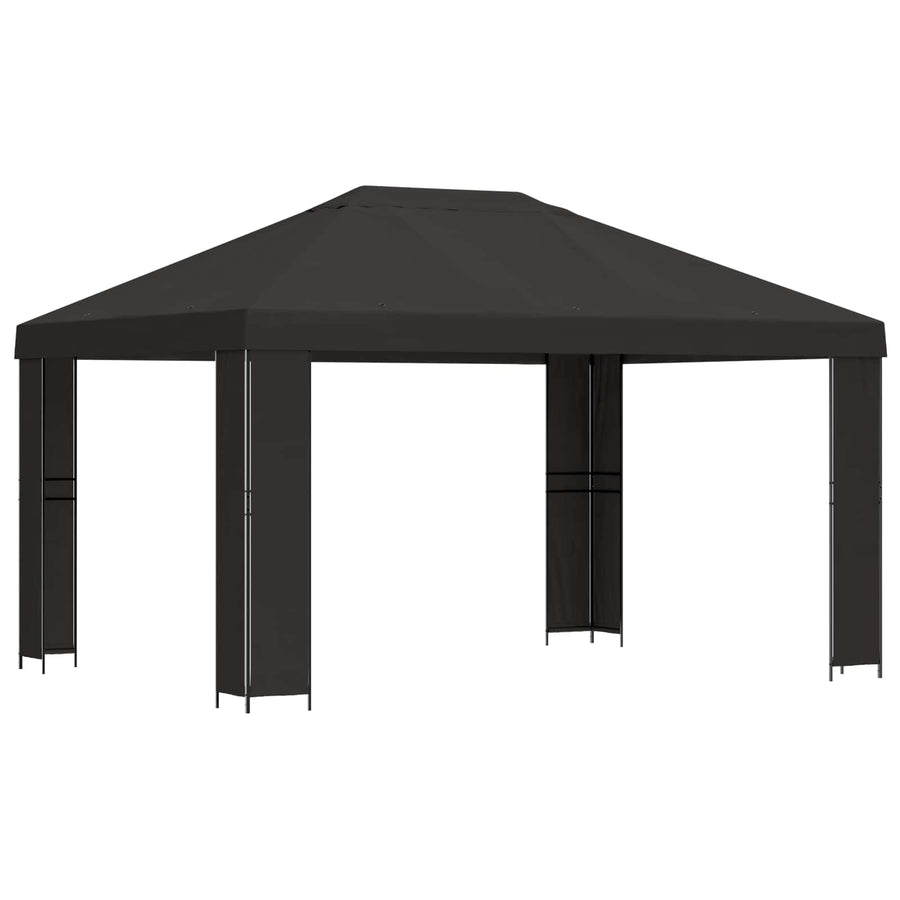 Prieel 4 × 3 m Antracietkleurig Polyester en staal 190
