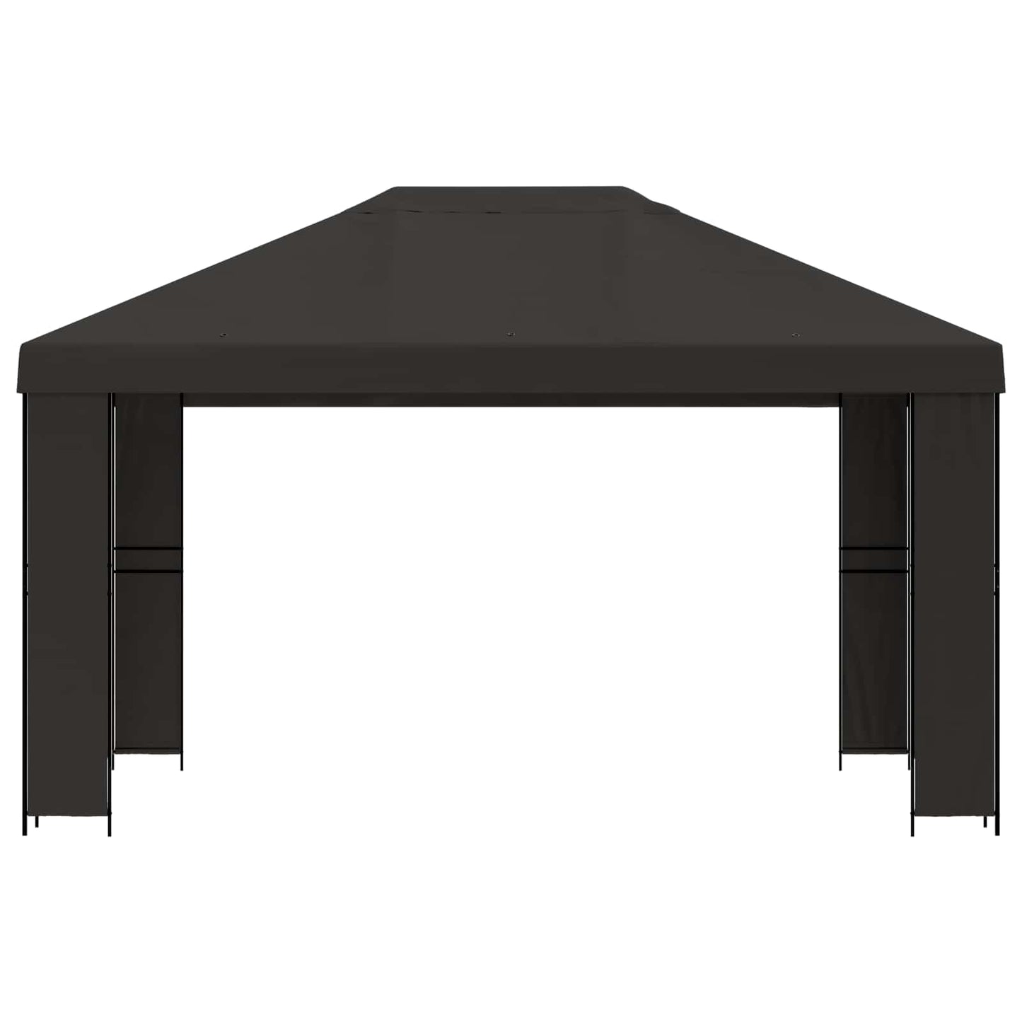 Prieel 4 × 3 m Antracietkleurig Polyester en staal 190