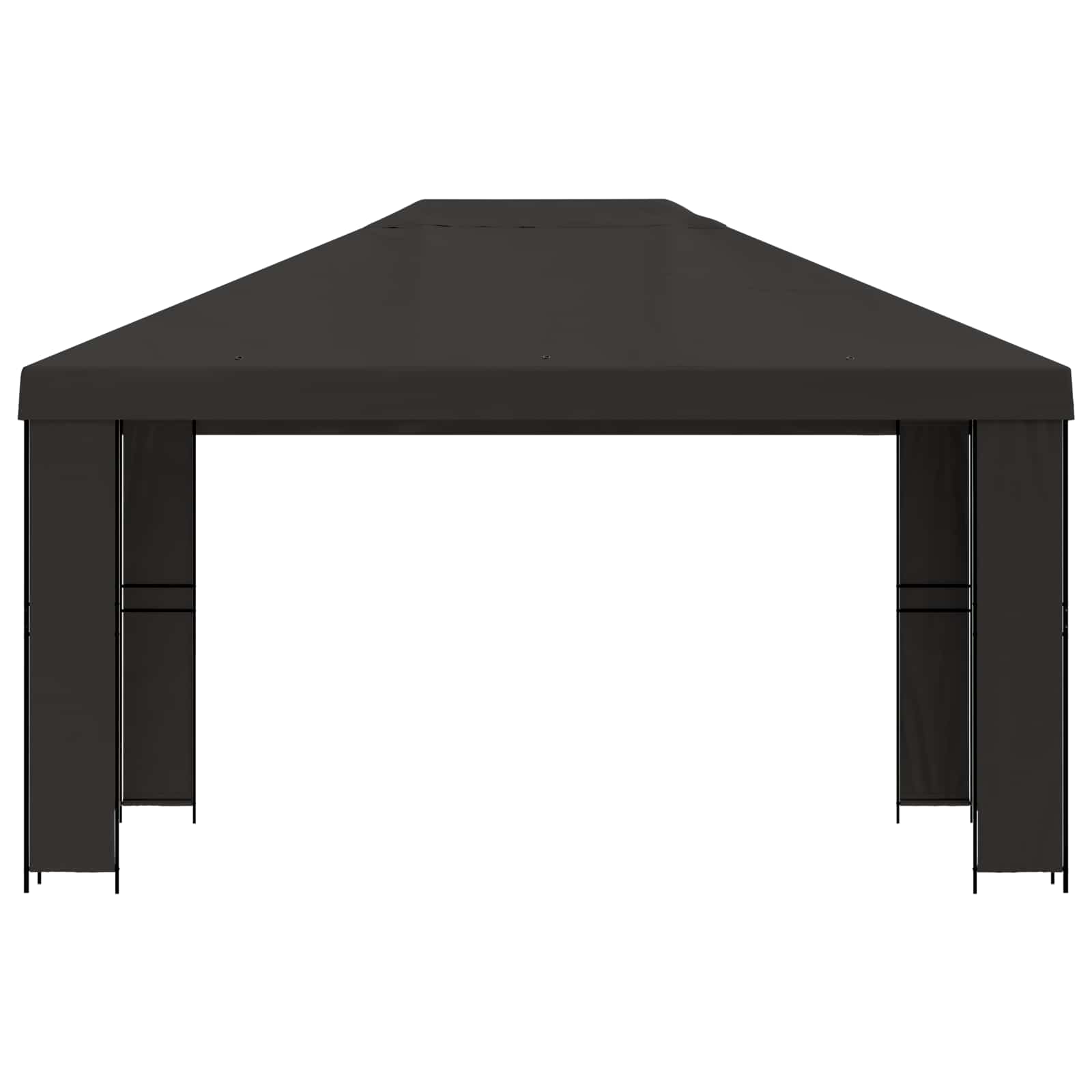 Prieel 4 × 3 m Antracietkleurig Polyester en staal 190